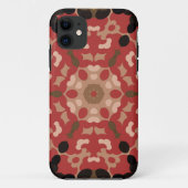 Retro Mandala Blume Rot und Braun Case-Mate iPhone Hülle (Rückseite)