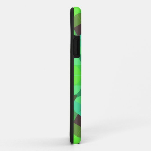 Retro Mandala Blume rot und grün Case-Mate iPhone Hülle (Hinten/Rechts)