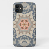 Retro Mandala Blume Tan Blue und Orange Case-Mate iPhone Hülle (Rückseite)