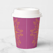 Retro Mandala Boysenberry Paper Cups Pappbecher (Rechts)