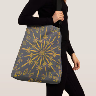 Retro Mandala Dusk Crossbody Bag (2 Größen) Tragetaschen Mit Langen Trägern