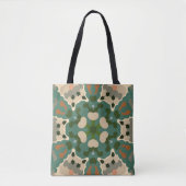 Retro Mandala Green Brown und Orange Tasche (Vorderseite)