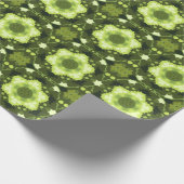 Retro Mandala Green Geschenkpapier (Ecke)