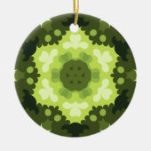 Retro Mandala Green Keramik Ornament (Vorne)
