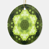 Retro Mandala Green Keramik Ornament (Links)