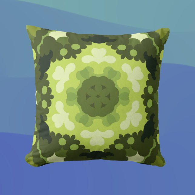 Retro Mandala Green Kissen (Von Creator hochgeladen)