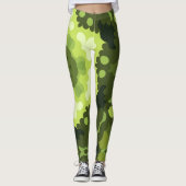 Retro Mandala Green Leggings (Vorderseite)