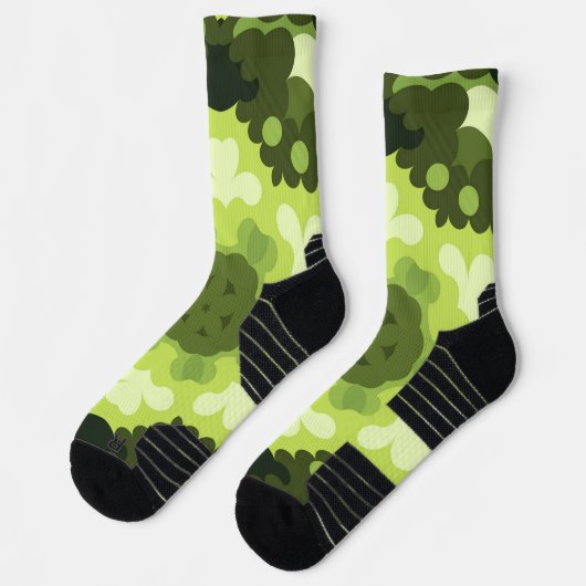 Retro Mandala Green Socken (Links)