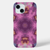 Retro Mandala Lila Rosa und Orange Case-Mate iPhone Hülle (Rückseite)