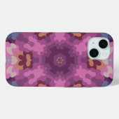 Retro Mandala Lila Rosa und Orange Case-Mate iPhone Hülle (Rückseite (Horizontal))