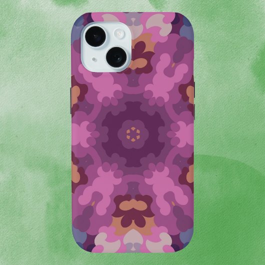 Retro Mandala Lila Rosa und Orange Case-Mate iPhone Hülle
