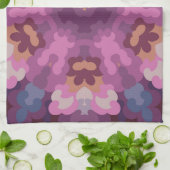 Retro Mandala Lila Rosa und Orange Geschirrtuch (Gefaltet)