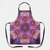 Retro Mandala Lila Rosa und Orange Schürze (Vorderseite)