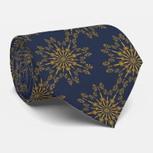 Retro Mandala Mitternacht Neck Tie