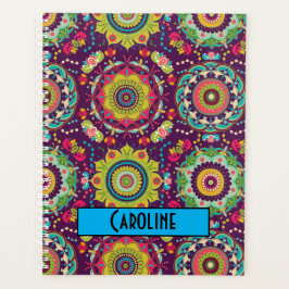 Retro Mandala Muster Personalisiert Planer