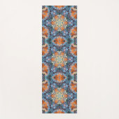 Retro Mandala Orange Blue und Yellow Yogamatte (Vorderseite)