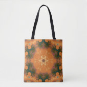 Retro Mandala Orange und Gelb Tasche (Vorderseite)