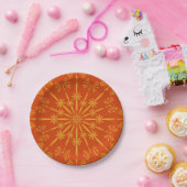 Retro Mandala Papaya 7" Teller (Party)