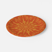 Retro Mandala Papaya 7" Teller (Schrägansicht)