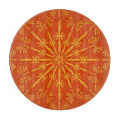 Retro Mandala Papaya Glaszuchtbrett Schneidebrett (Vorderseite)