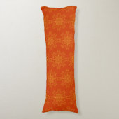 Retro Mandala Papaya Kissen (Vorderseite Vertikal)
