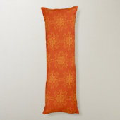 Retro Mandala Papaya Kissen (Rückseite (Vertikal))