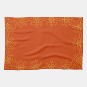 Retro Mandala Papaya Küchentuch