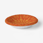 Retro Mandala Papaya Paper Bowls Pappteller (Gewinkelt)
