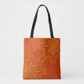 Retro Mandala Papaya Shoulder Tasche (Vorderseite)
