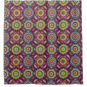 Retro Mandala Pattern Duschvorhang (Vorderseite)