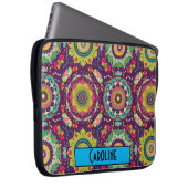 Retro Mandala Pattern Laptopschutzhülle (Vorne Rechts)