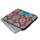 Retro Mandala Pattern Laptopschutzhülle (Vorne Knopf)