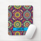 Retro Mandala Pattern Mousepad (Mit Mouse)