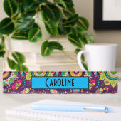 Retro Mandala Pattern Namensplakette