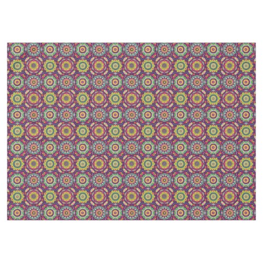 Retro Mandala Pattern Tischdecke (Vorderseite (Horizontal))