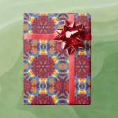 Retro Mandala Red Blue und Yellow Geschenkpapier