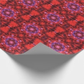 Retro Mandala Red und Lila Geschenkpapier (Ecke)