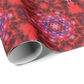 Retro Mandala Red und Lila Geschenkpapier (Rolleneckpunkt)