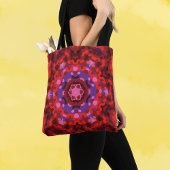Retro Mandala Red und Lila Tasche