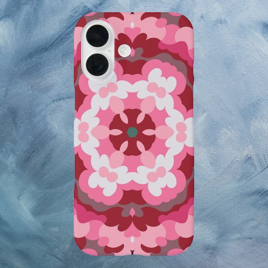 Retro Mandala Rosa und Weiß Case-Mate iPhone Hülle