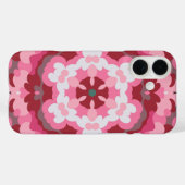Retro Mandala Rosa und Weiß Case-Mate iPhone Hülle (Rückseite (Horizontal))
