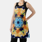 Retro Mandala Yellow Blue und Orange Schürze (InSitu)