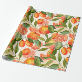 RETRO Mandarinen Mandarins Filiale Weihnachten Geschenkpapier