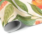 RETRO Mandarinen Mandarins Filiale Weihnachten Geschenkpapier (Rolleneckpunkt)