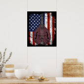 Retro Mandolin Vintag Country Music American Poster (Küche)
