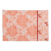 Retro Maneki Neko Japanisch Waving Lucky Cat Koi Kissenbezug (Rückseite-Rechts)