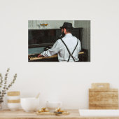 Retro-Mann spielt Klavier und rauchen Poster (Küche)