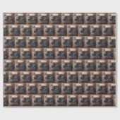 Retro Manuelle Schreibmaschine Geschenkpapier (Flach)