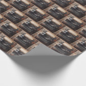 Retro Manuelle Schreibmaschine Geschenkpapier (Ecke)