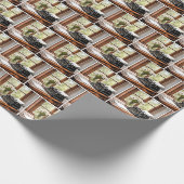 Retro Manuelle Schreibmaschine mit Daisis Geschenkpapier (Ecke)